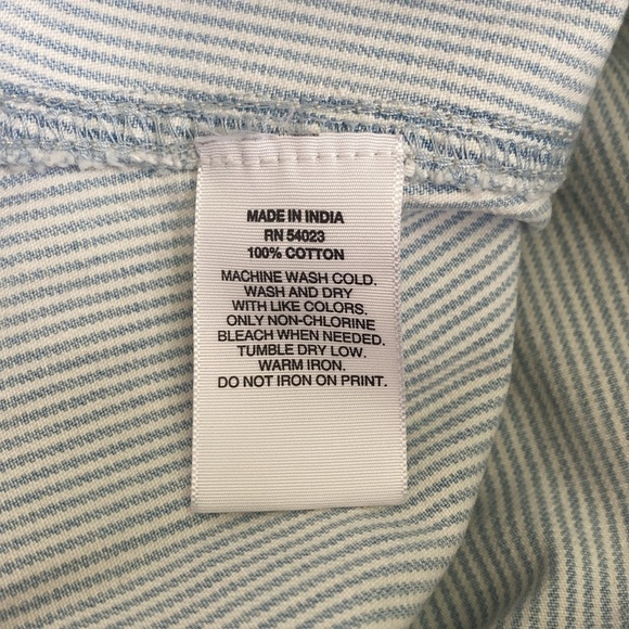 Gap Railroad Striped Long Sleeve Denim Shirt - Picture 5 of 5